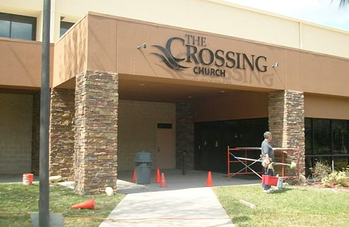 J&N Stone Installation at Crossing Church